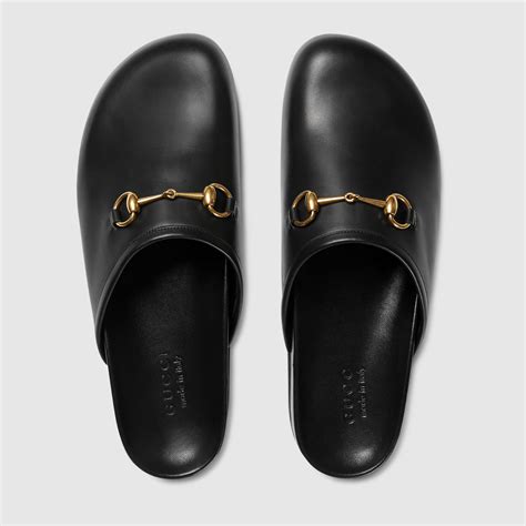 gucci leather horsebit slipper mens|princetown slippers gucci men's.